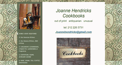 Desktop Screenshot of joannehendrickscookbooks.com