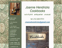 Tablet Screenshot of joannehendrickscookbooks.com
